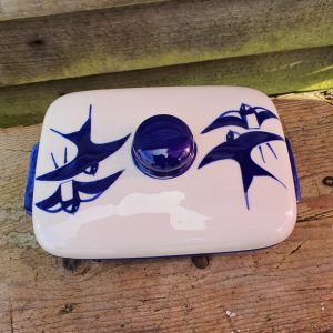 Swallow butter dish