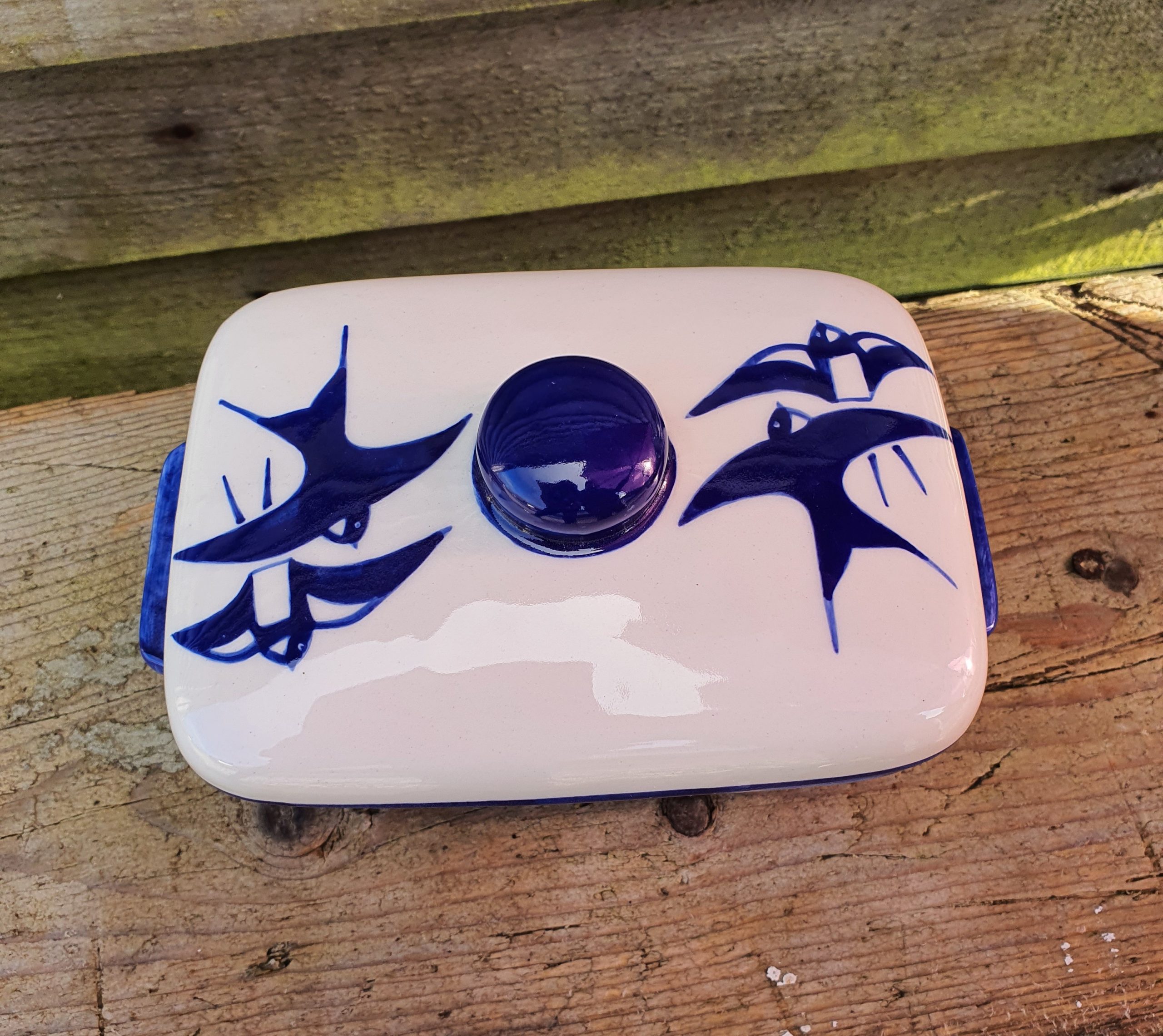 Swallow butter dish