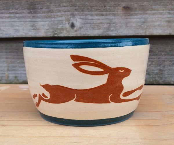 Brown Running Hare Porridge Bowl